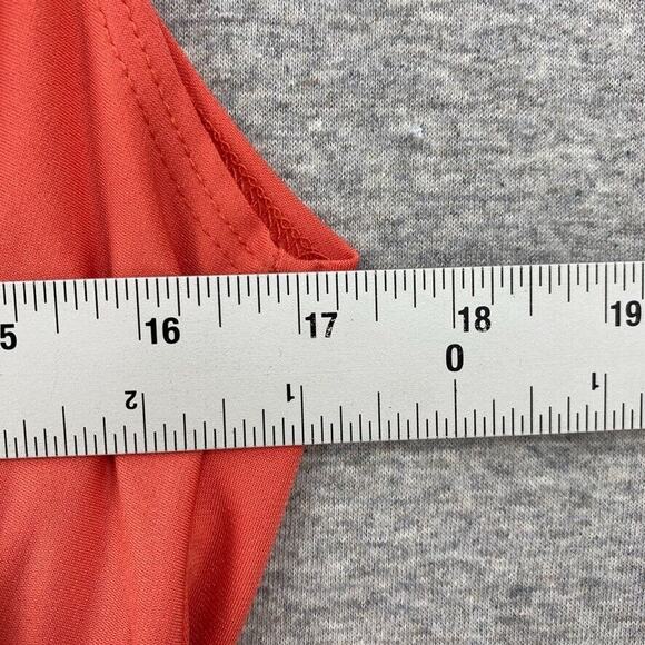 Fredericks of Hollywood Top Womens Small Peach Draped Blouse Career Sleeveless - Picture 8 of 10